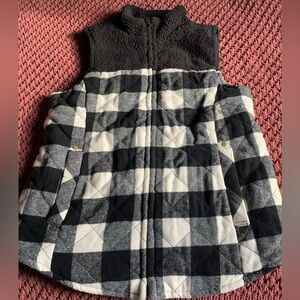 NWOT Black & White Plaid Maurices Vest